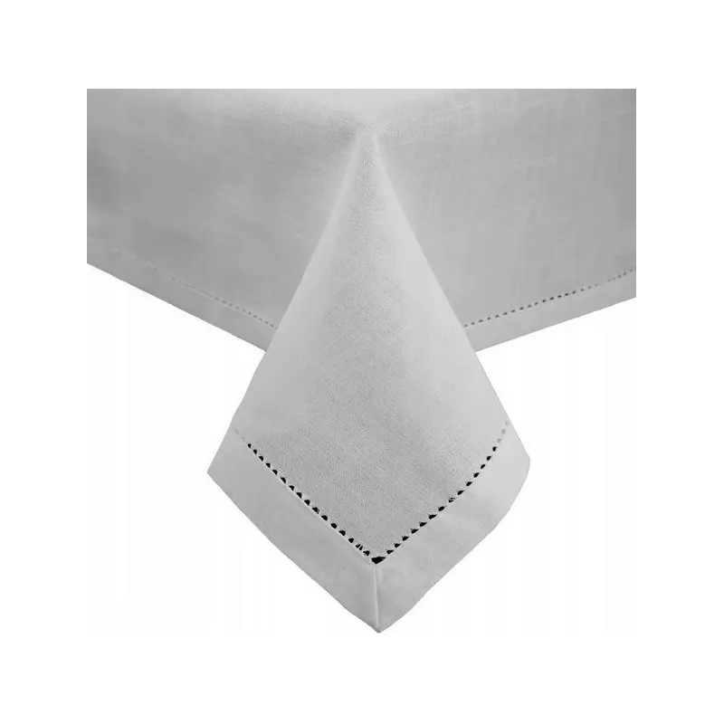 Obrus z Mereżką Szary 140 x 200 Prosty i Elegancki Obrus z Mereżką Szary 140 x 200 Prosty i Elegancki
