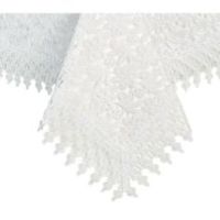 Obrus Pełna Gipiura 140 x 260 Biały Wzór Ażurowy