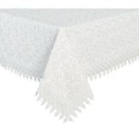 Obrus Pełna Gipiura 140 x 260 Biały Wzór Ażurowy