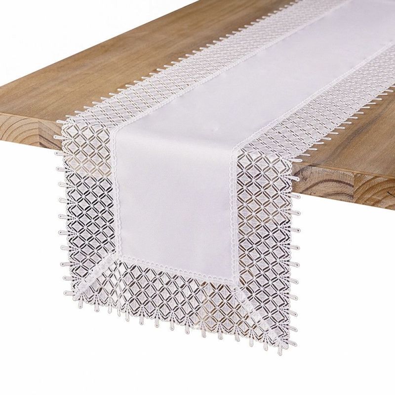 Gustowny Kremowy Bieżnik 60 x120 Z Piękną Gipiurą