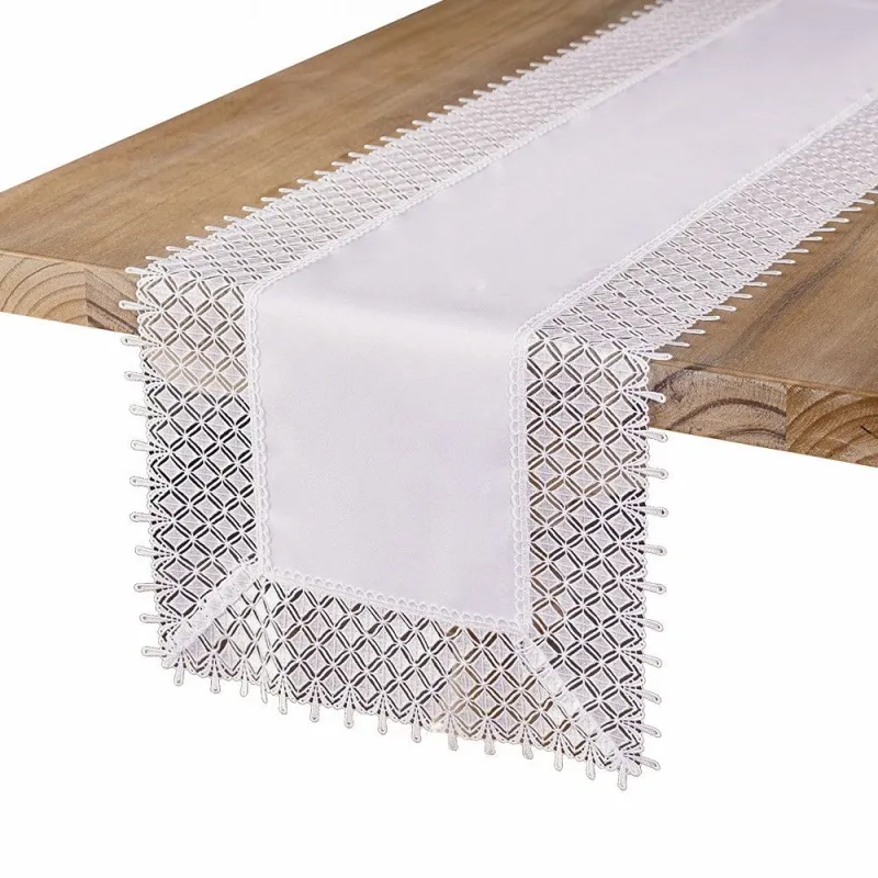 Gustowny Kremowy Bieżnik 60 x120 Z Piękną Gipiurą Gustowny Kremowy Bieżnik 60 x120 Z Piękną Gipiurą