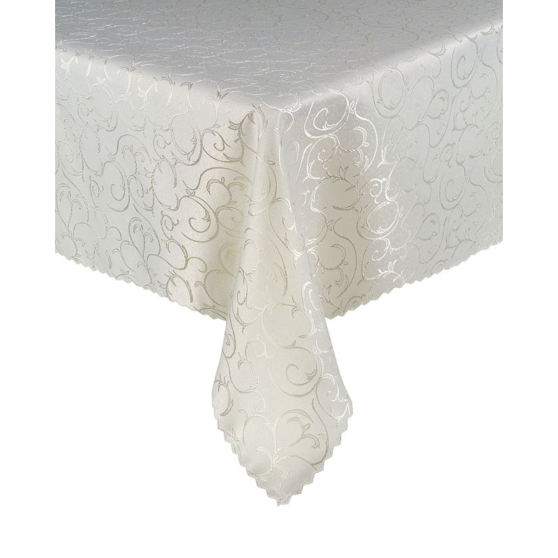 Obrus Plamoodporny Krem 140 x 200 Ornament Pnącza