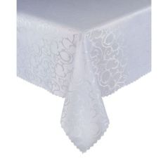 Obrus Plamoodporny Biały 140 x 180 Ornament Pnącza