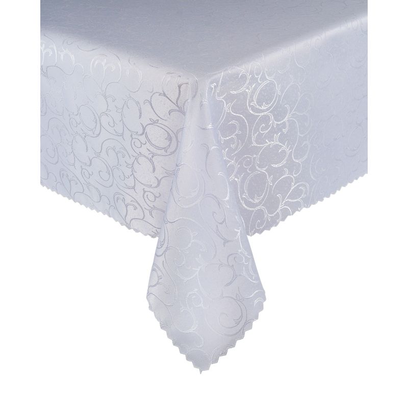 Obrus Plamoodporny Biały 140 x 180 Ornament Pnącza
