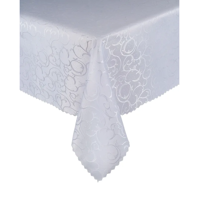 Obrus Plamoodporny Biały 140 x 180 Ornament Pnącza