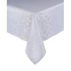 Obrus Plamoodporny Biały 110 x 160 Ornament Pnącza
