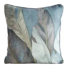 Poszewka len 38 45 x 45 cm niebieski