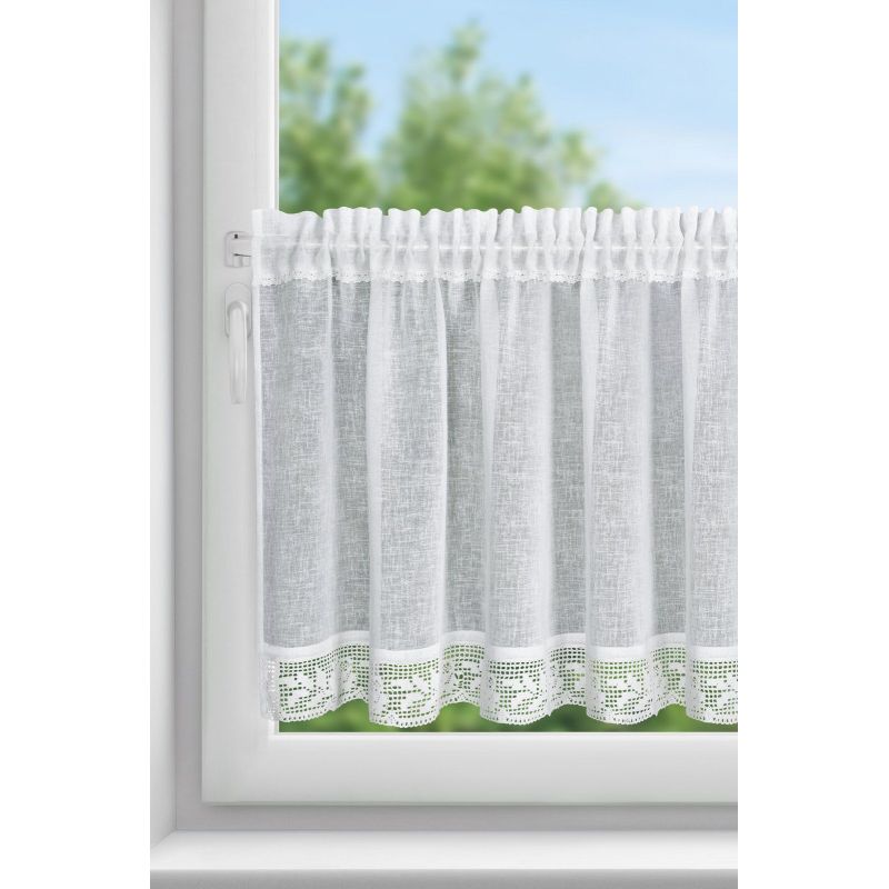 Firana gotowa Lari na taśmie 150 x 60 cm biały