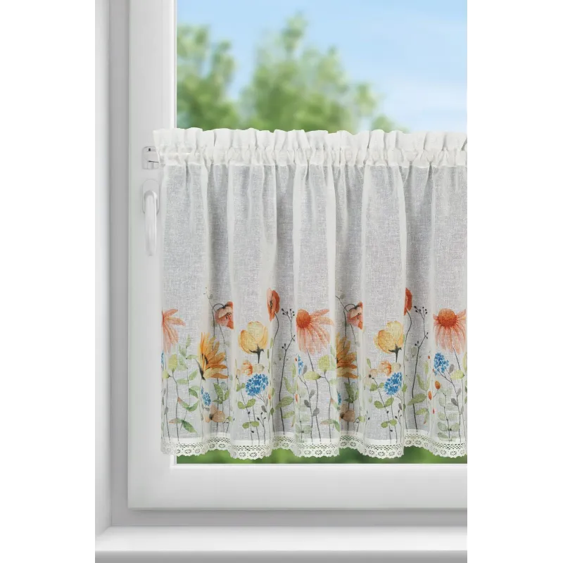 Firana gotowa Nati na taśmie 150 x 60 cm biały Firana gotowa Nati na taśmie 150 x 60 cm biały