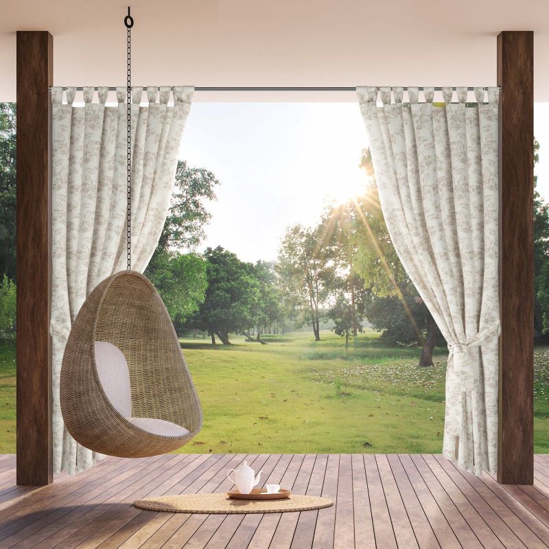 Zasłona gotowa Garden 12 na szelkach 155 x 260 cm kremowy