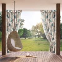 Zasłona gotowa Garden 8 na szelkach 155 x 260 cm beżowy