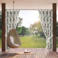 Zasłona gotowa Garden 7 na szelkach 155 x 240 cm beżowy