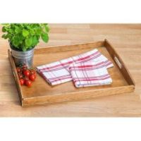 Ścierka kuchenna bawełniana Adela 45x65 cm biało-czerwona