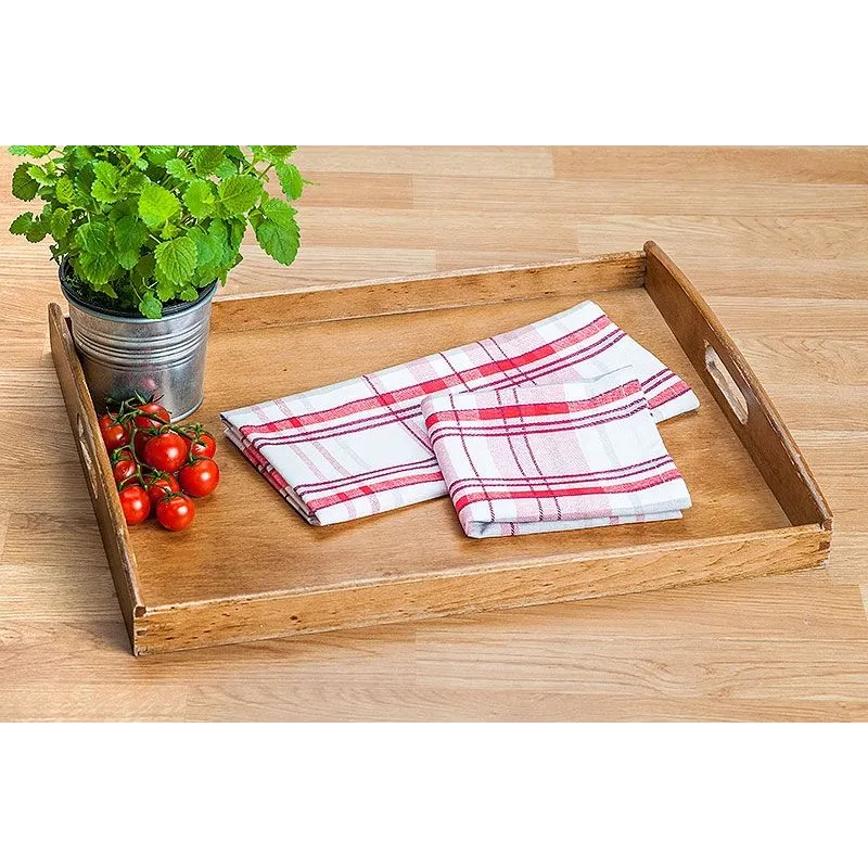 Ścierka kuchenna bawełniana Adela 45x65 cm biało-czerwona Ścierka kuchenna bawełniana Adela 45x65 cm biało-czerwona