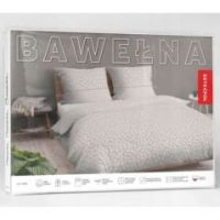 Detexpol Pościel bawełniana w kwiaty beżowa 5336B 180x200cm 100% bawełna