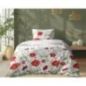 Pościel z bawełny bawełna 100% 160x200 biało czerwona maki 5340A Pościel z bawełny bawełna 100% 160x200 biało czerwona maki 5340A