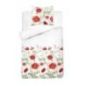 Pościel z bawełny bawełna 100% 160x200 biało czerwona maki 5340A Pościel z bawełny bawełna 100% 160x200 biało czerwona maki 5340A