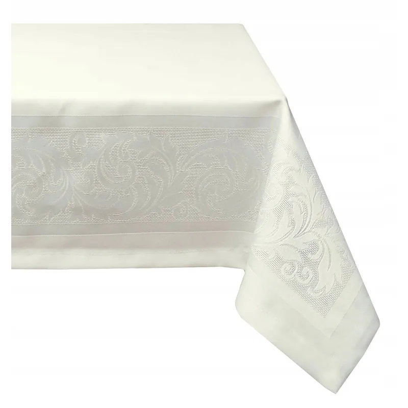 Obrus Teflonowy z Ornamentem 140 x 220 Laura Krem