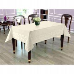 Obrus Teflonowy z Ornamentem 140 x 220 Laura Krem