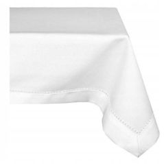Obrus z Mereżką Biały 130 x 160 Prosty i Elegancki