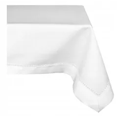 Obrus z Mereżką Biały 130 x 160 Prosty i Elegancki