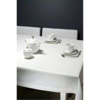 Obrus z Mereżką Biały 130 x 160 Prosty i Elegancki
