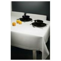 Obrus z Mereżką Biały 130 x 160 Prosty i Elegancki