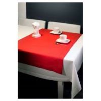 Obrus z Mereżką Biały 130 x 160 Prosty i Elegancki