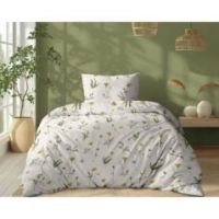 Pościel kremowa kwiaty dmuchawce łąka 140x200 bawełniana elegancka matowa