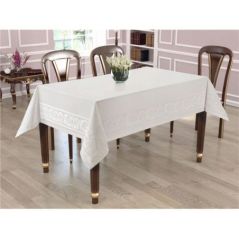 Obrus Teflonowy z Ornamentem 130 x 160 Laura Biały