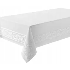Obrus Teflonowy z Ornamentem 140 x 240 Laura Biały