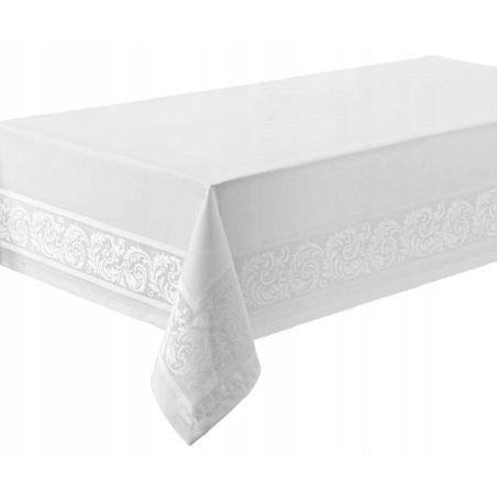 Obrus Teflonowy z Ornamentem 140 x 240 Laura Biały