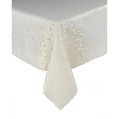 Obrus Plamoodporny w Pnącza 120 x 200 Krem Listki