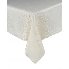 Obrus Plamoodporny w Pnącza 120 x 220 Krem Listki