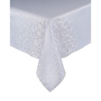 Obrus Plamoodporny Biały 140 x 240 Ornament Pnącza