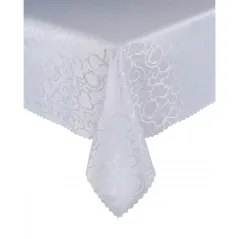 Obrus Plamoodporny Biały 140 x 300 Owalny w Pnącza