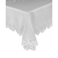 Obrus Biały 140 x 400 Francuska Koronka Gipiura