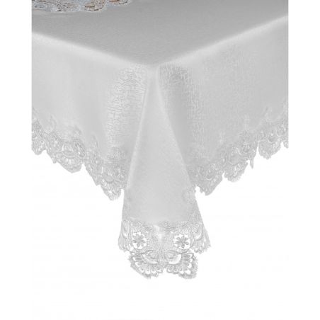 Bieżnik  Biały 60 x 120 Francuska Koronka Gipiura