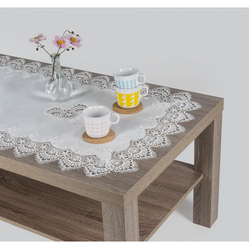 Bieżnik Kremowy 60 x 120 Francuska Koronka Gipiura