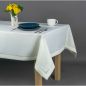 Obrus z Mereżką Kremowy 110x160 Prosty i Elegancki Obrus z Mereżką Kremowy 110x160 Prosty i Elegancki