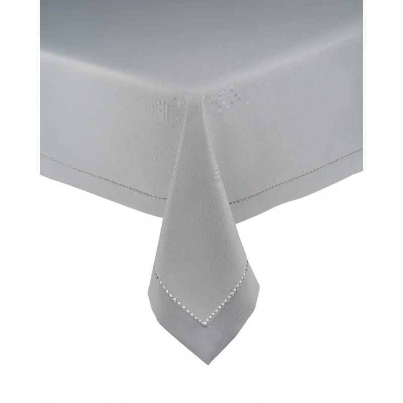 Obrus z Mereżką Szary 120 x 200 Prosty i Elegancki