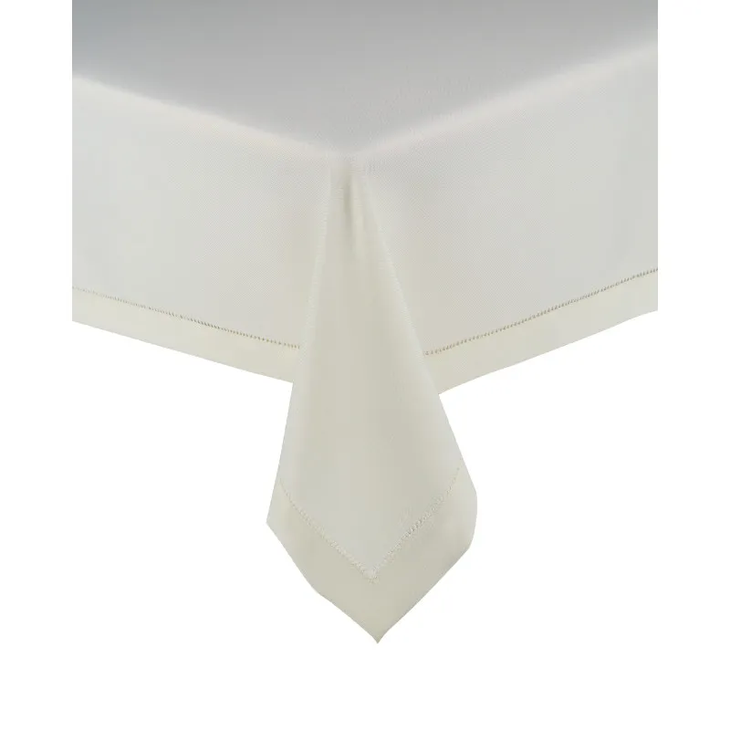 Obrus z Mereżką Kremowy 140x200 Prosty i Elegancki Obrus z Mereżką Kremowy 140x200 Prosty i Elegancki