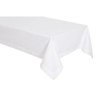 Obrus z Mereżką Biały 140 x 400 Prosty i Elegancki