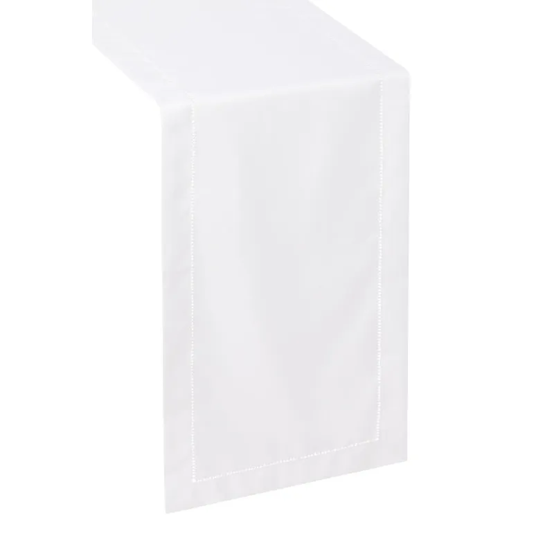 Bieżnik z Mereżką Biały 60x120 Prosty i Elegancki Bieżnik z Mereżką Biały 60x120 Prosty i Elegancki