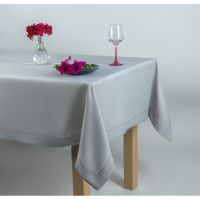 Obrus z mereżką 70x150 Szary Prosty i Elegancki