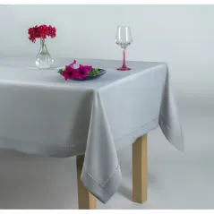 Obrus z mereżką 70x150 Szary Prosty i Elegancki