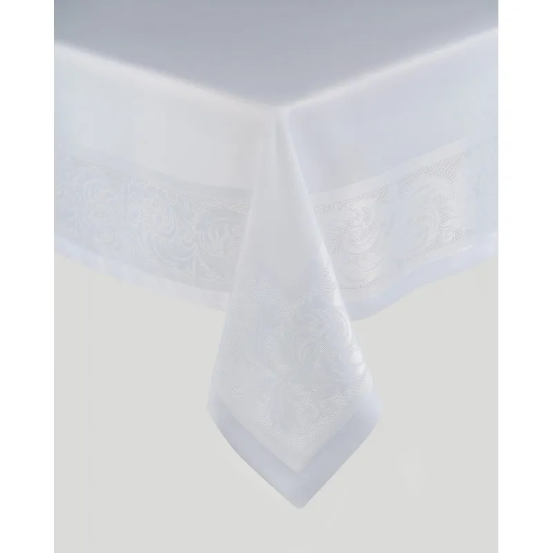 Obrus Teflonowy z Ornamentem 140 x 350 Laura Biały Obrus Teflonowy z Ornamentem 140 x 350 Laura Biały