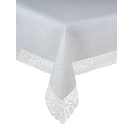 Biel Obrus Srebrna Nitka 140x240 Gipiura Angielka