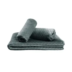Narzuta Velvet 160x210+2x70x160 Na Sofę i Fotele C. Szara