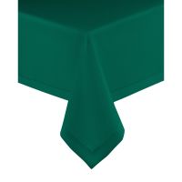 Obrus z mereżką 140X220 Ciemna Zieleń Prosty i Elegancki